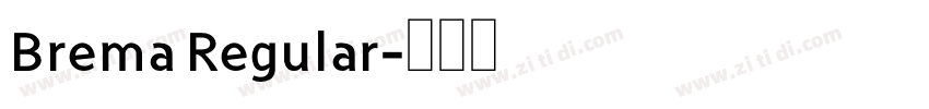Brema Regular字体转换